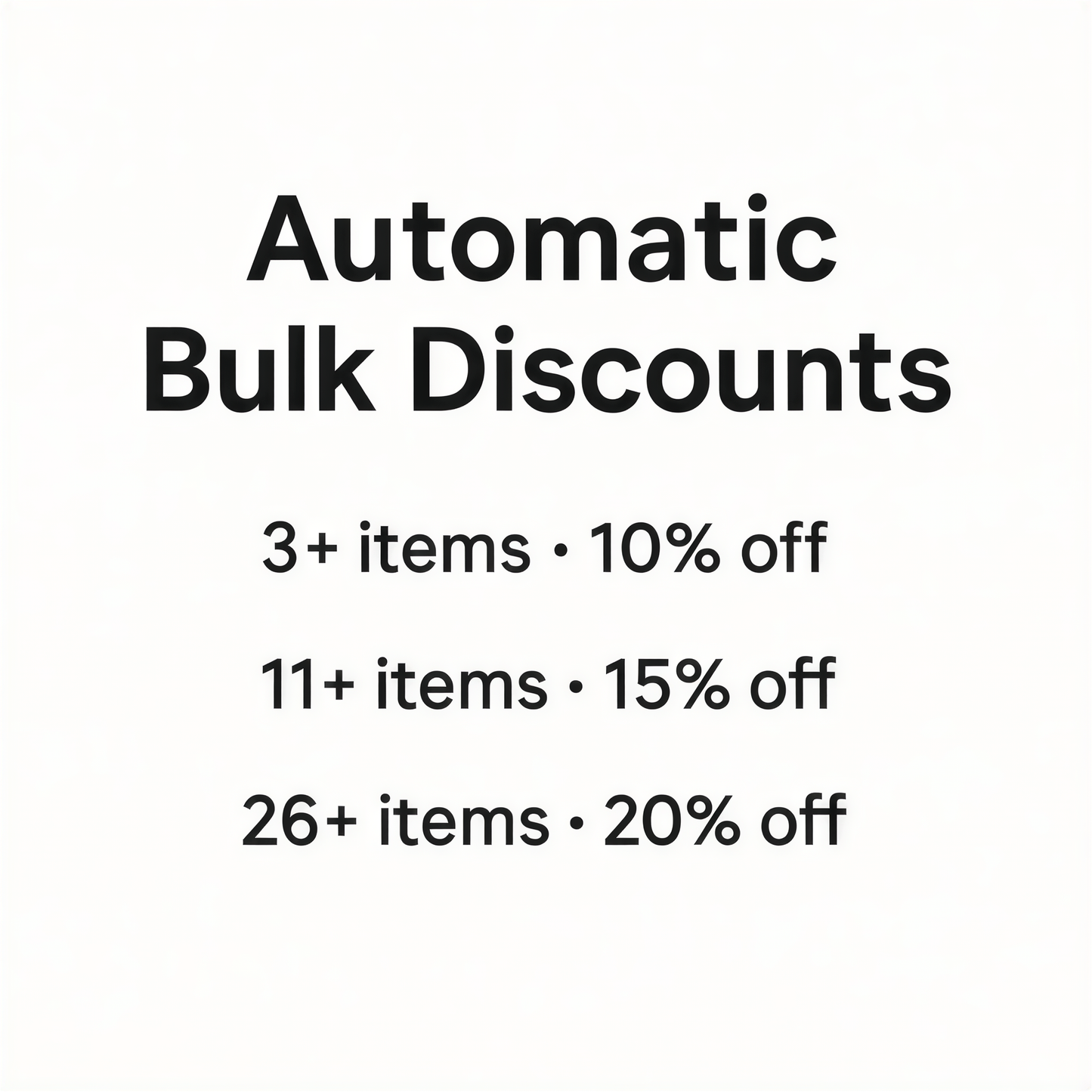 Automatic Bulk Discounts