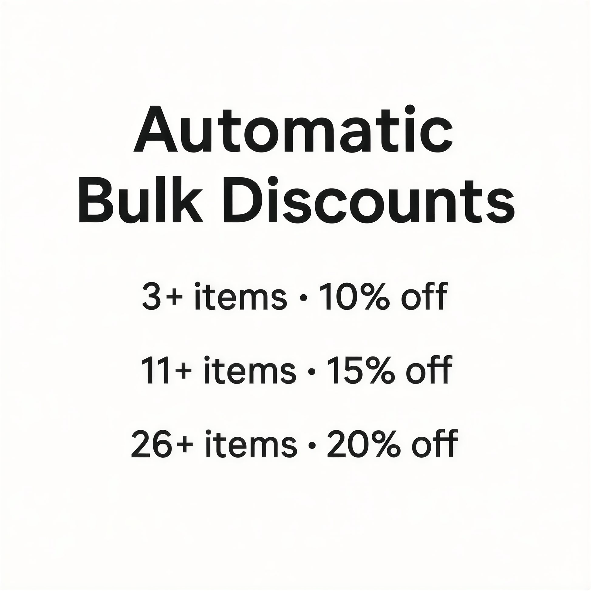 Automatic Bulk Discounts