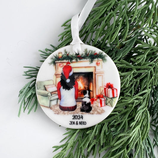 Custom Dog Lover Ornament – Holiday Keepsake for Pet Moms