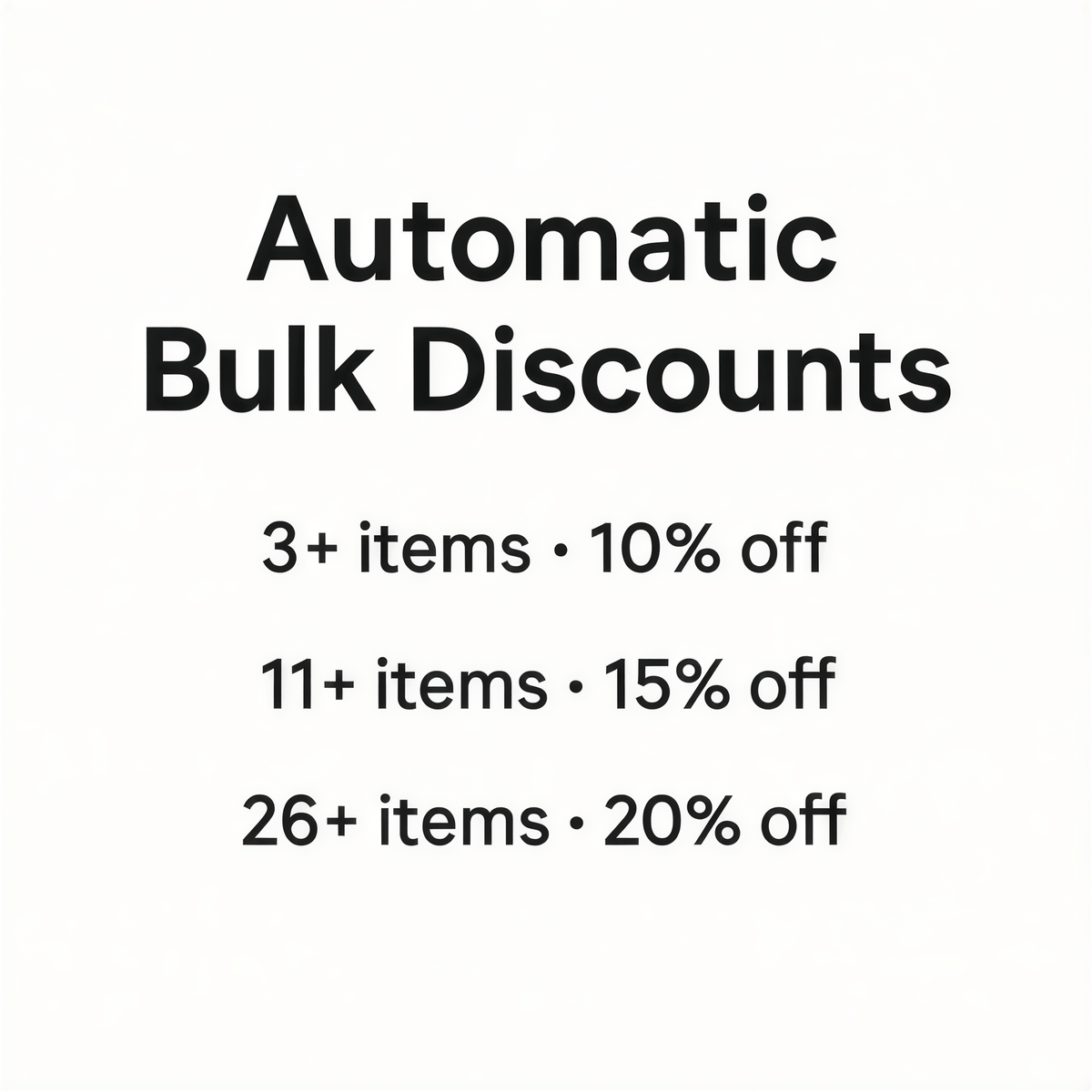 Automatic Bulk Discounts