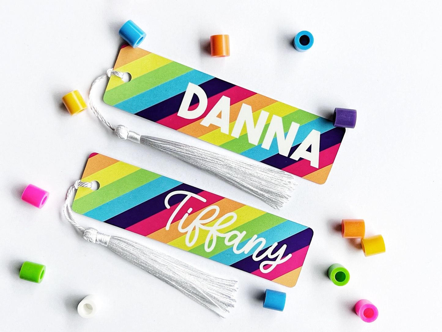 Rainbow Bookmark with Name, Cute Bookmark Gift