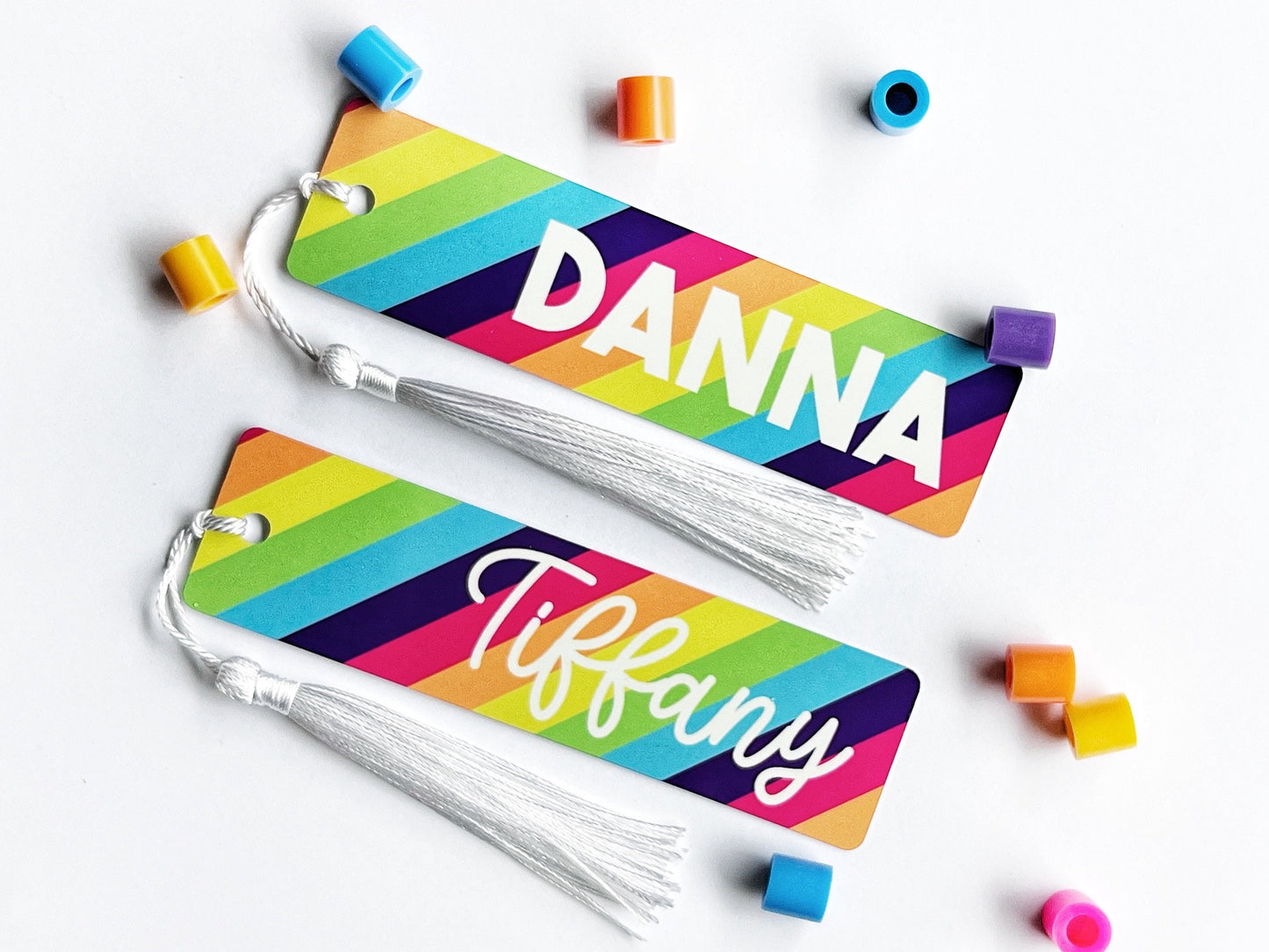 Rainbow Bookmark with Name, Cute Bookmark Gift