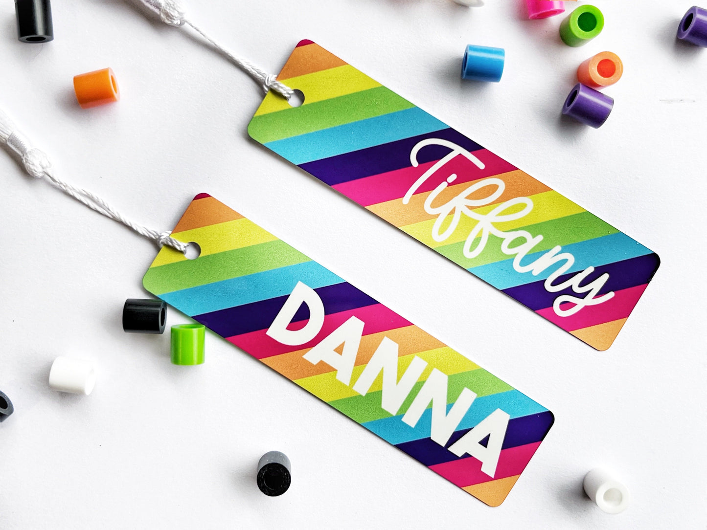 Rainbow Bookmark with Name, Cute Bookmark Gift