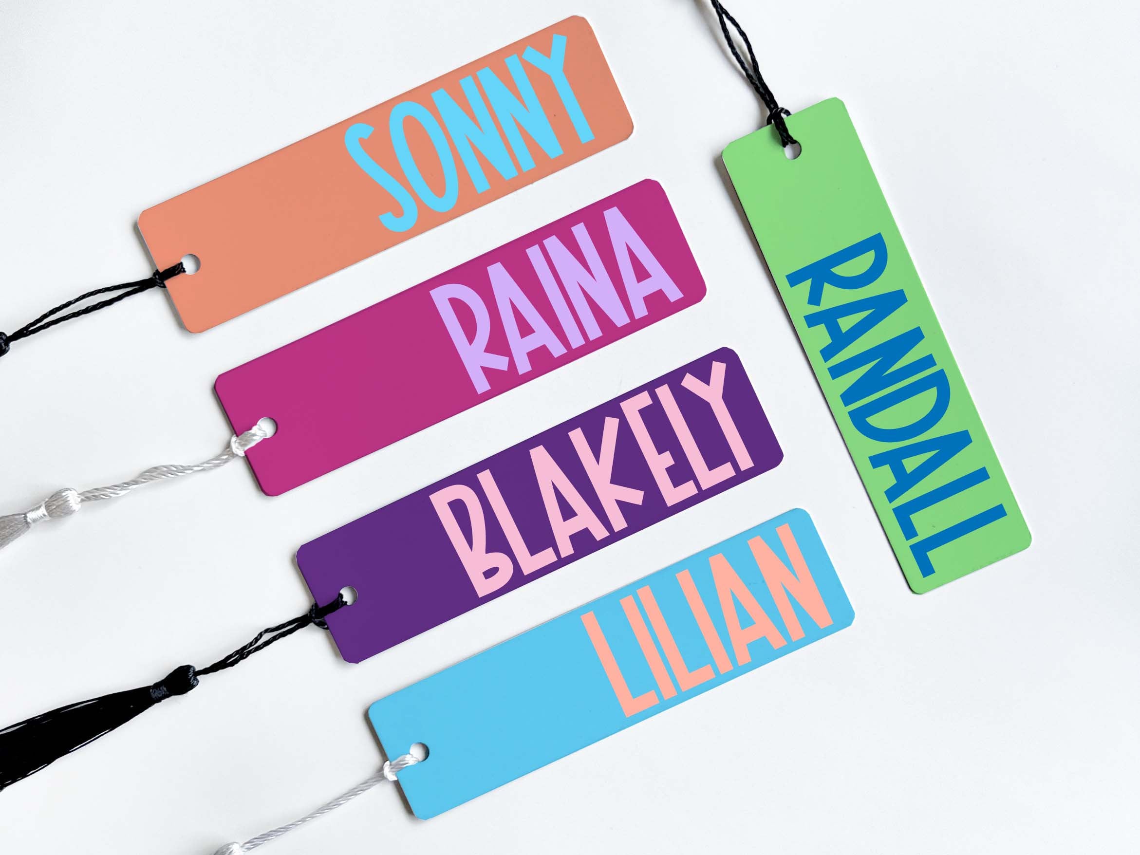 Personalized Bookmark with Name - Personalized Bright Colored Bookmark ...