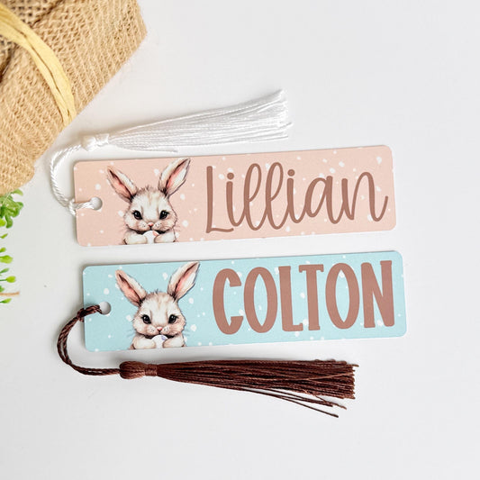 Bunny Bookmark for Kids Easter Basket, Personalized with Name