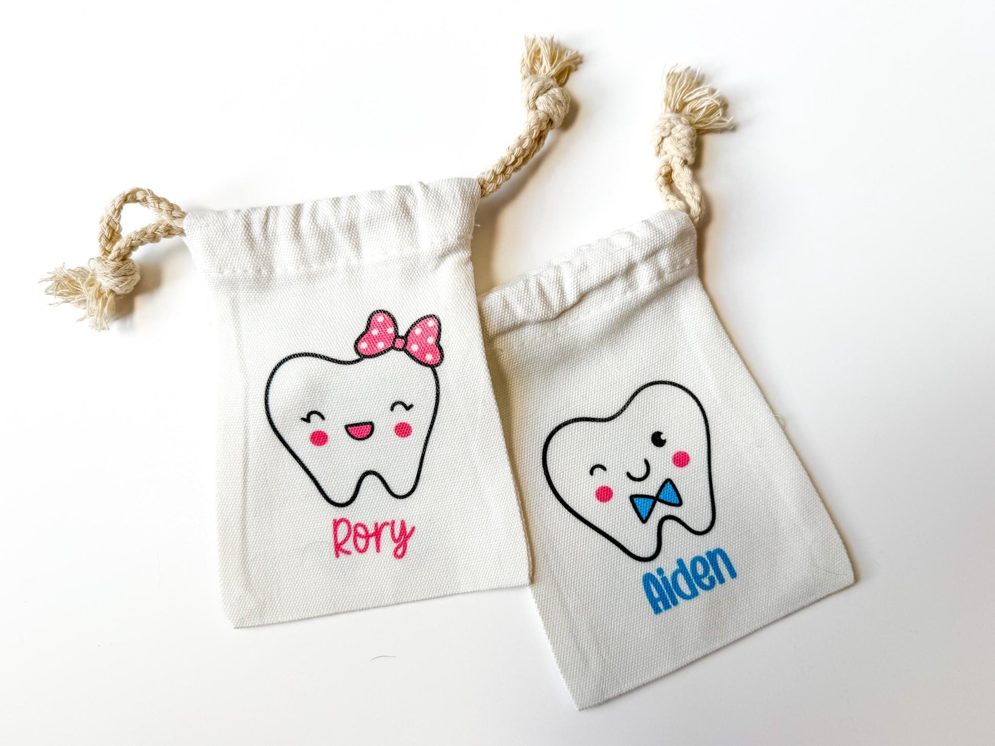 Personalized Tooth Fairy Bag with Tooth Jar - Custom Pouch for Boys and Girls