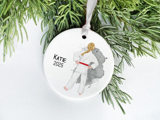 Personalized Karate Martial Arts Ornament for Tween, Teen, Boy or Girl Athlete