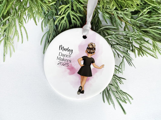 Tap Dance Ornament for Girls: Custom Personalized Keepsake for Jazz Dancer