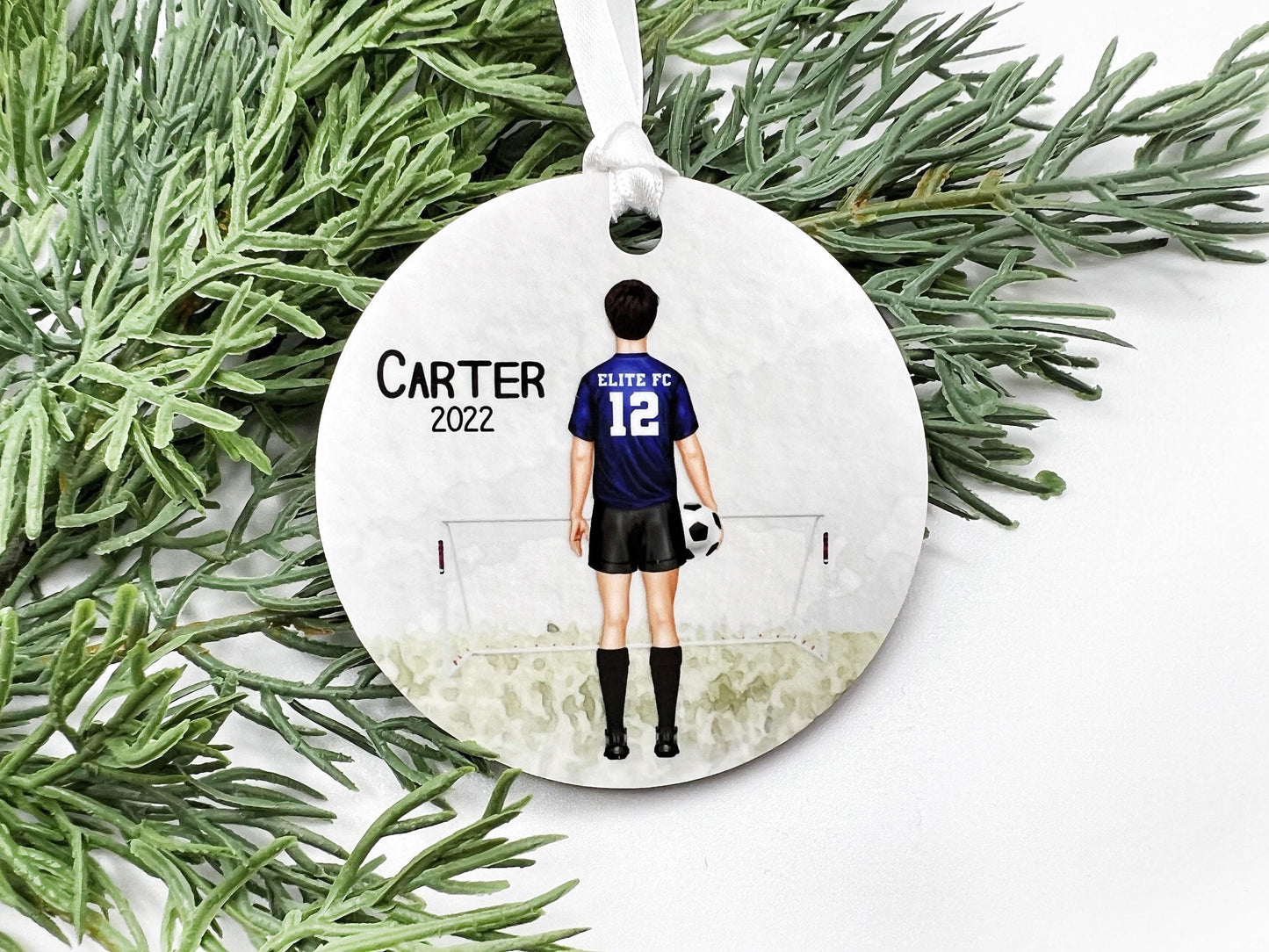 Teen Boy Soccer Ornament