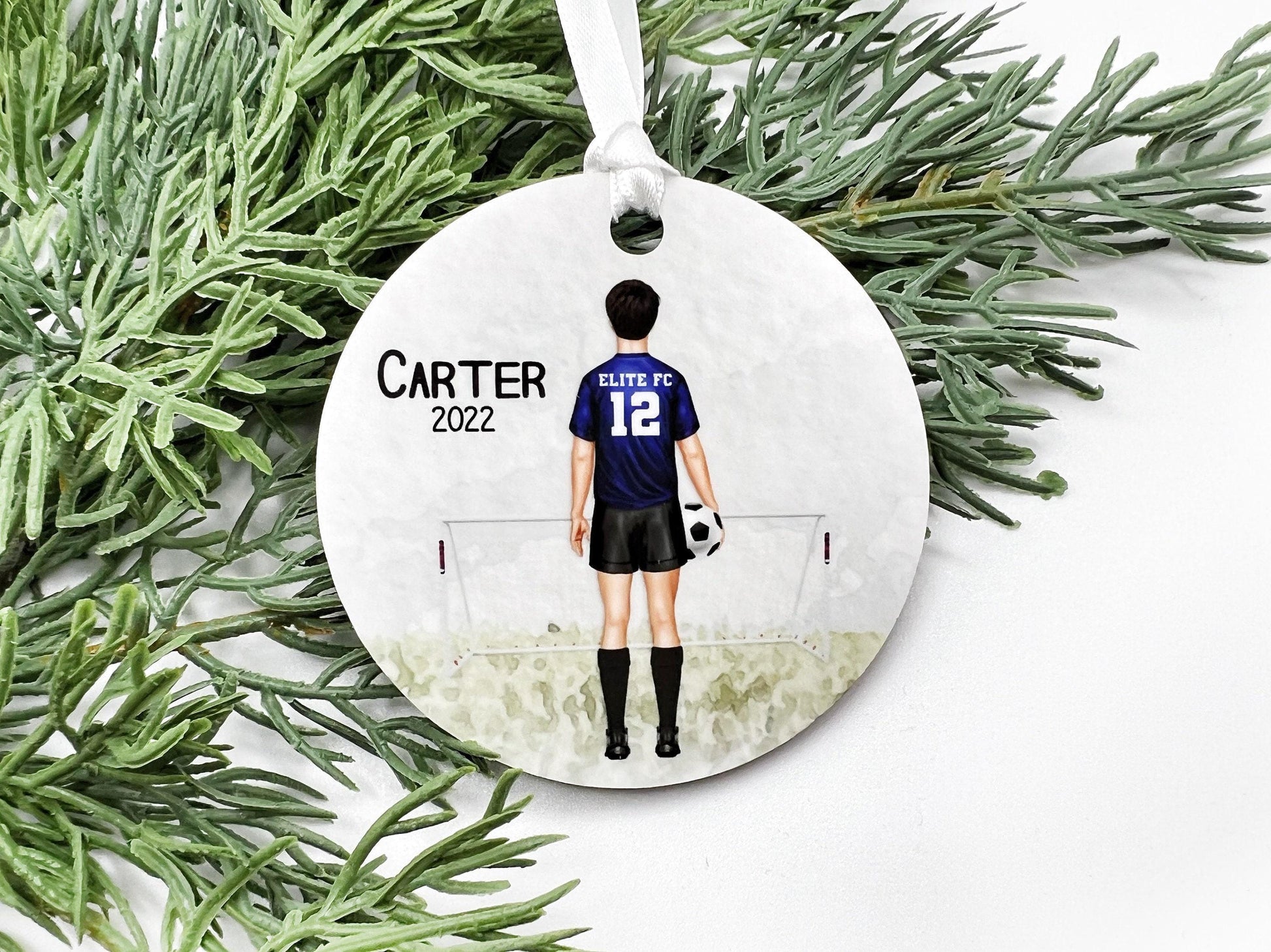 Teen Boy Soccer Ornament
