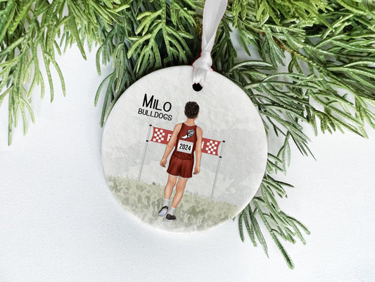 Cross Country Track Ornament for Middle School Athletes, Personalized Sports Ornament for Boy or Girl Tween or Teen