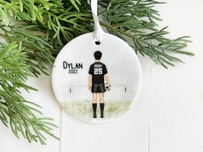 Teen Boy Soccer Ornament