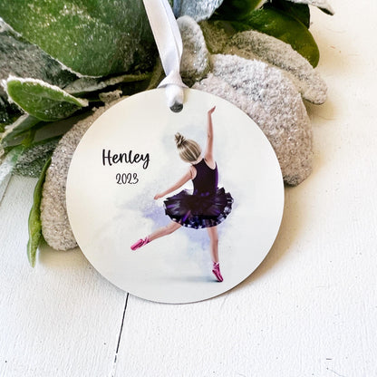 Ballet Ornament for Girls, Personalized Ballet Ornament