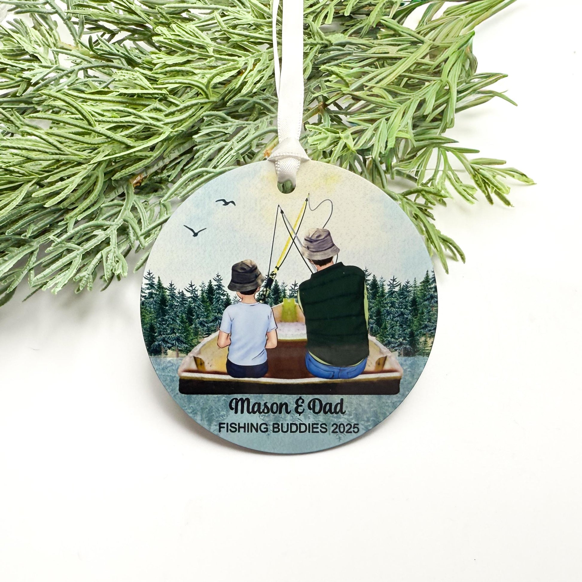 Personalized Fishing Ornament: Dad, Grandpa & Kids - USA Made