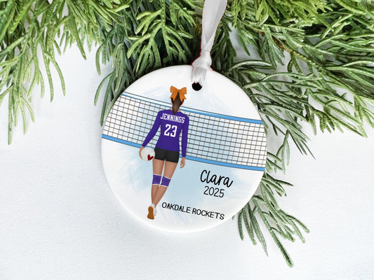 Volleyball Ornament: Custom Player Design, Sports Gift for Girls & Teams