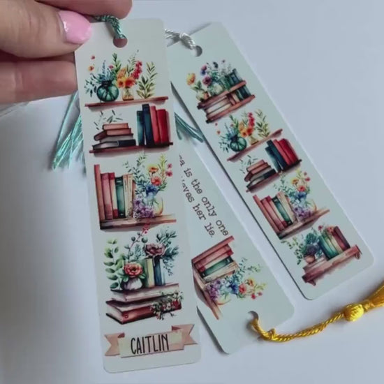 Custom Bookshelf Bookmark, Just One More Page, Bookmark with Tassel