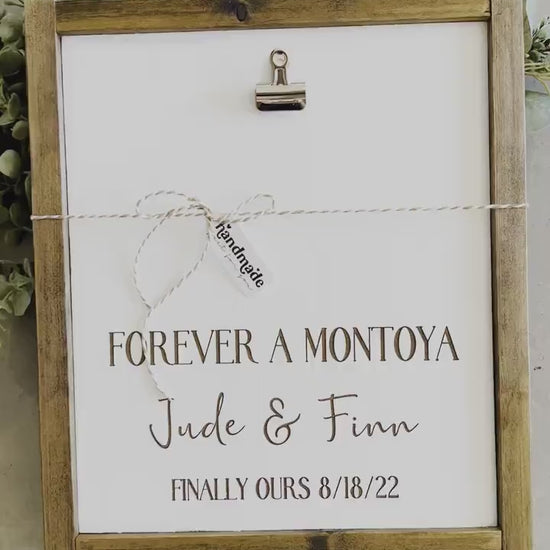 Custom Family Name Engraved Wood Photo Frame - Personalized Gift - Family, Where Life Begins and Love Never Ends