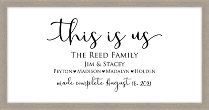 This is Us - Family Name Sign