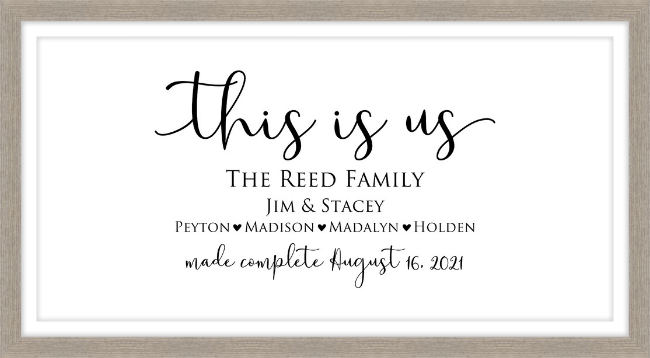 This is Us - Family Name Sign