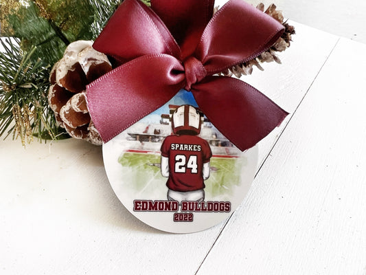 Edmond Bulldog Team Ornament - TheWoodenFrame