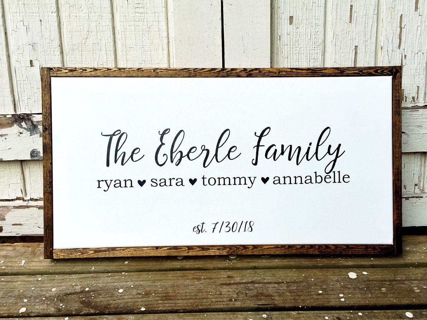 This is Home Canvas Name Sign - TheWoodenFrame