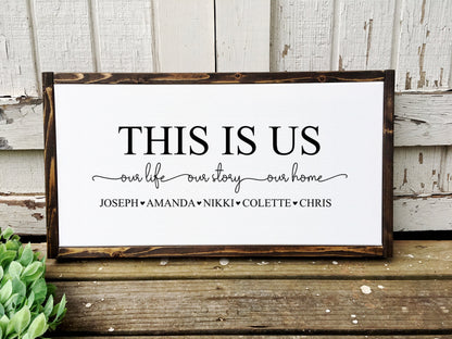 This Is Us, Our Life Our Story Our Home - TheWoodenFrame