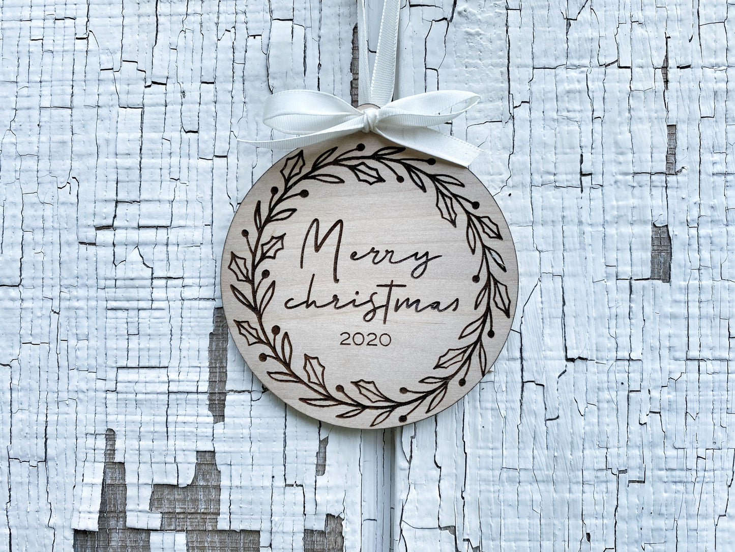 2021 Ornament Personalized with First Name and Year, Laser Cut & Engraved Wood Ornament, Made Shipped USA