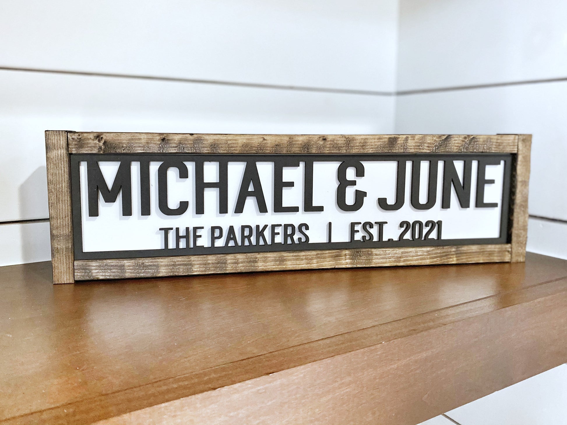 Personalized Wedding Anniversary Established Sign - Custom Carved