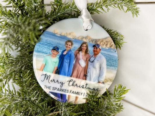 Family Photo Ornament, Vacation Photo Ornament, Ornament for Family, 2022 Family Ornament