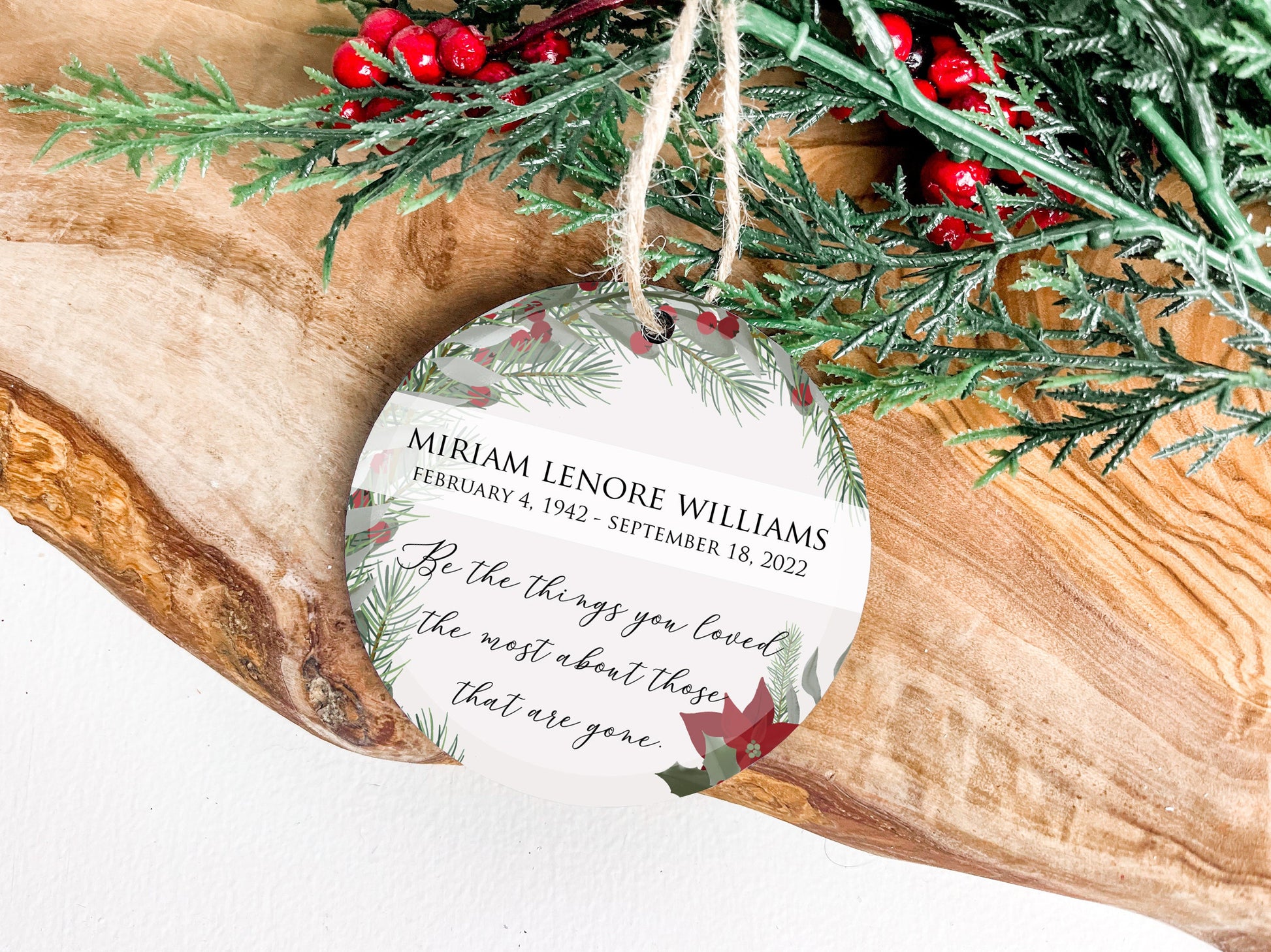 Memorial Ornament, Loss of Mother Ornament, Christmas in Heaven, Loss of Father, Personalized Ornament for Loved Ones