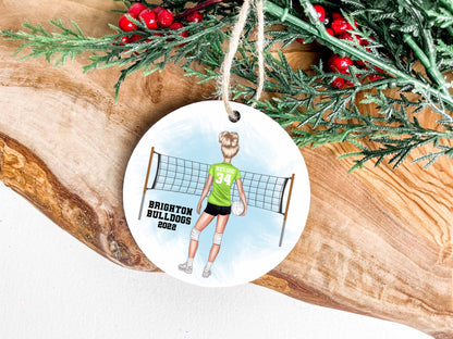 Volleyball Ornament, Teen Girl Volleyball Gift, High School Volleyball Team Colors