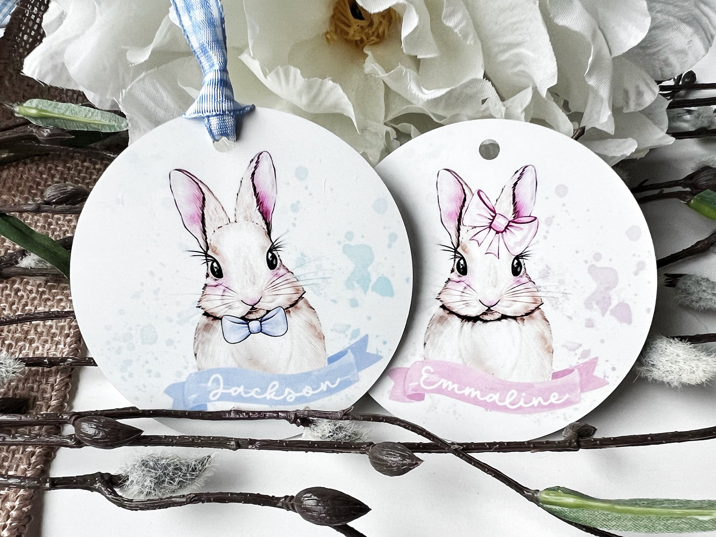 Bunny Easter Basket Tag, Basket tag for Kids