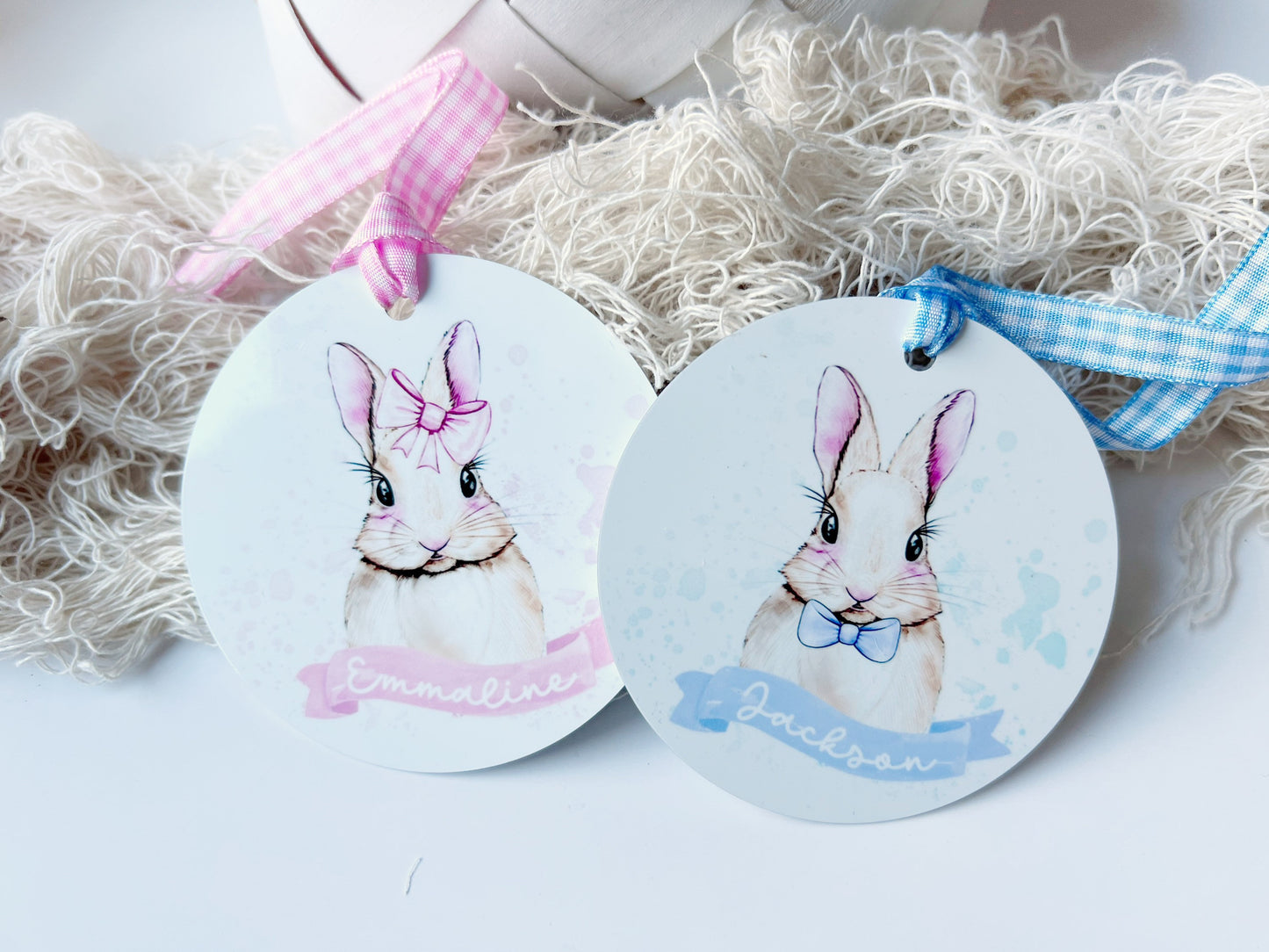 Bunny Easter Basket Tag, Basket tag for Kids