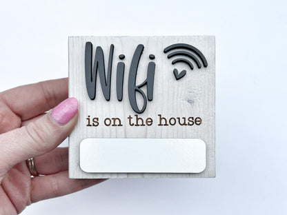 Wifi Password Sign, Airbnb Sign, Dry Erase Wifi Sign, Guest Wifi, Wifi on the house