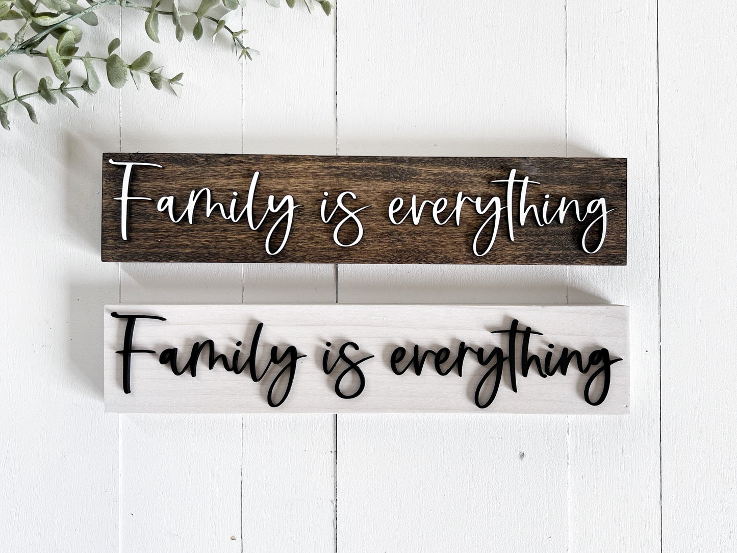 Family is Everything Wood Sign with Raised Lettering, Gift for Family