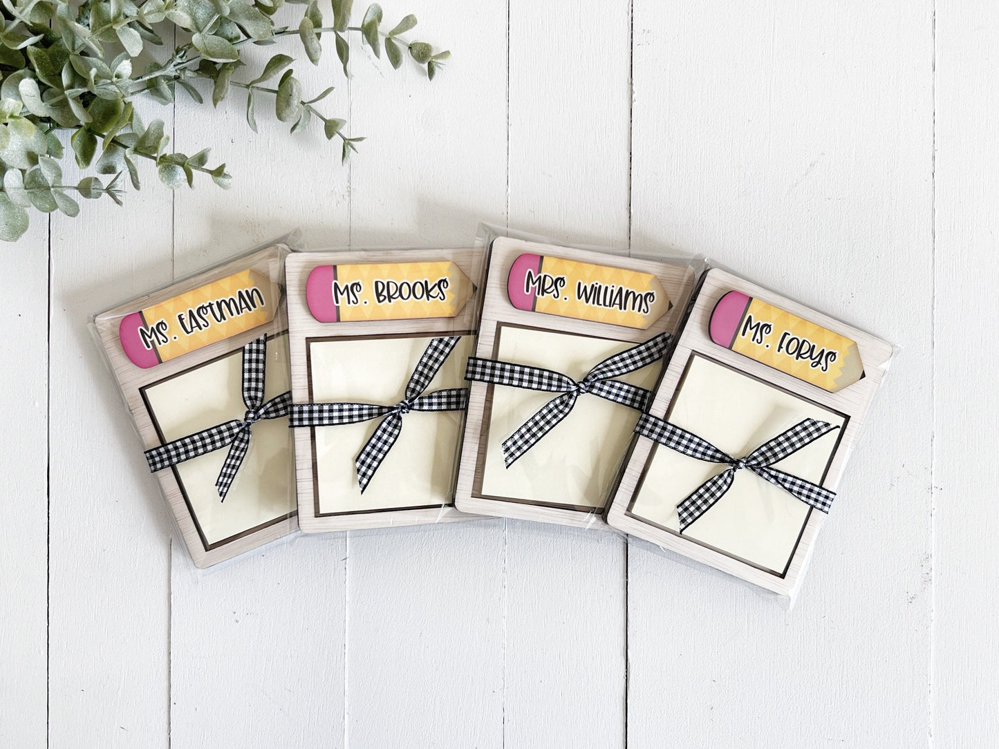 Teacher Gifts, Teacher Sticky Note Holder, Teacher Appreciation Gift, Teacher Accessories, Pencil Sticky Note Holder