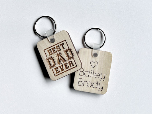 Dad Keychain, Best Dad Ever, Personalized with Kids Names