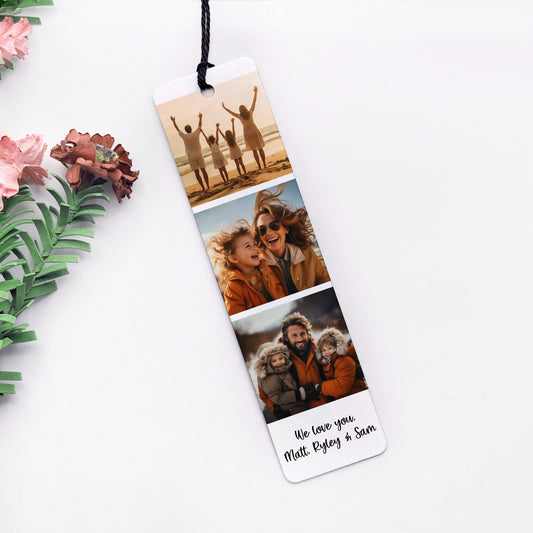 Photo Bookmark, Custom Bookmark with Pictures, Gift for Mom, Book Club Reader