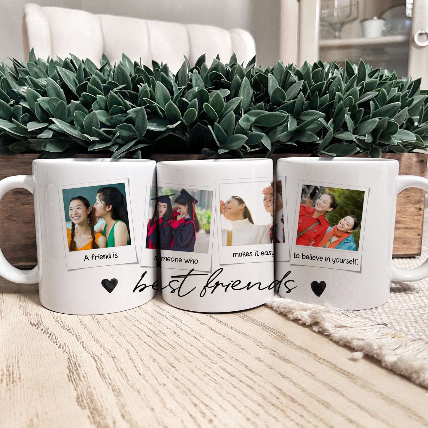 Personalized Best Friend Photo Mug - Custom Birthday or Going Away Gift for BFF