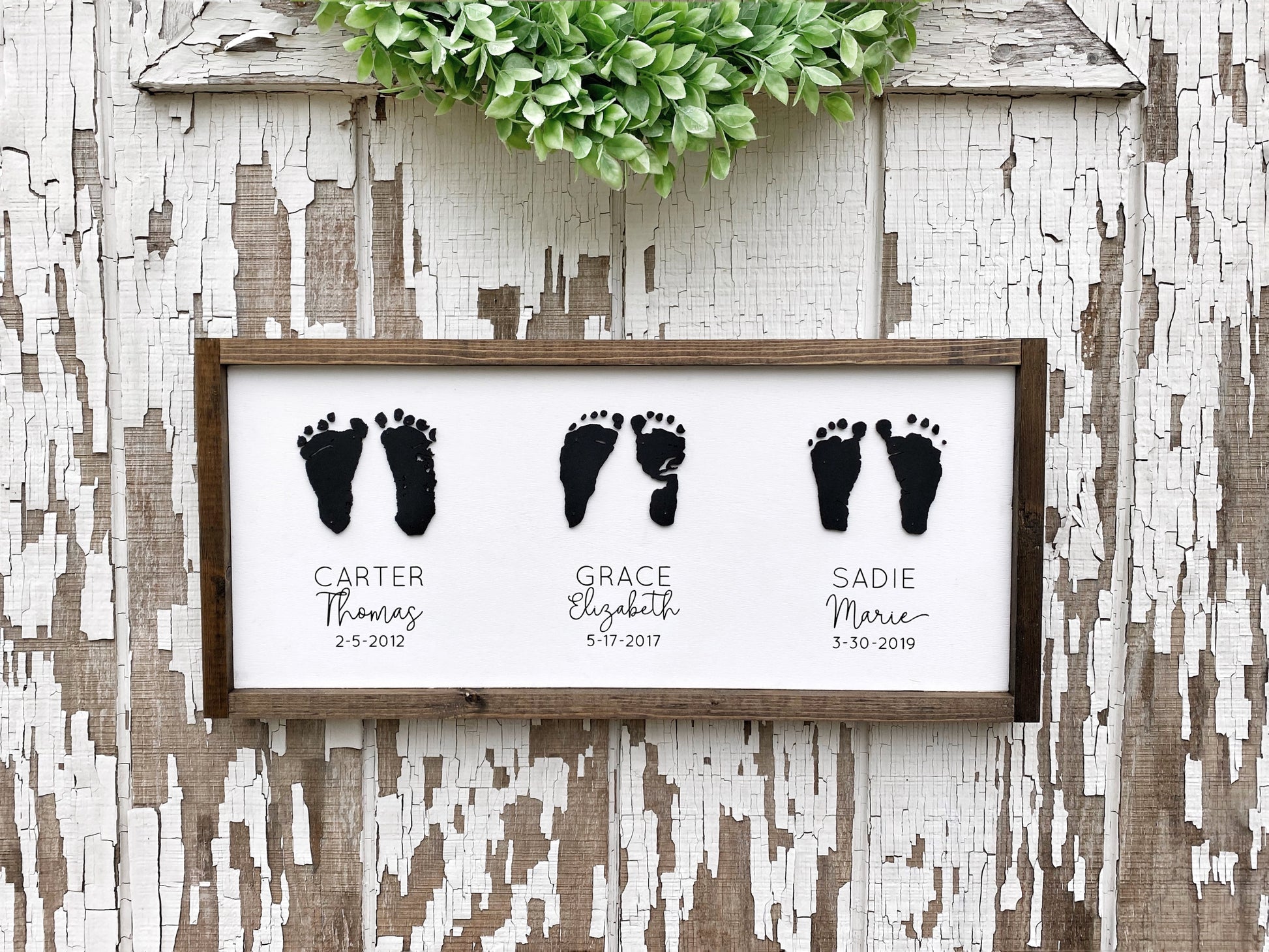 Baby Footprint Sign - TheWoodenFrame