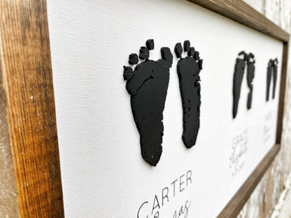 Baby Footprint Sign - TheWoodenFrame